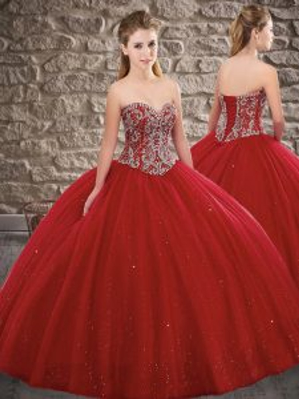 red quinceanera dresses